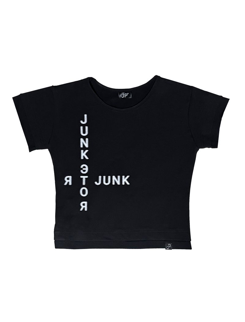 JUNK PARK（ジュンパーク）の「JUNK это я crop T-shirt (black)（Tops）」