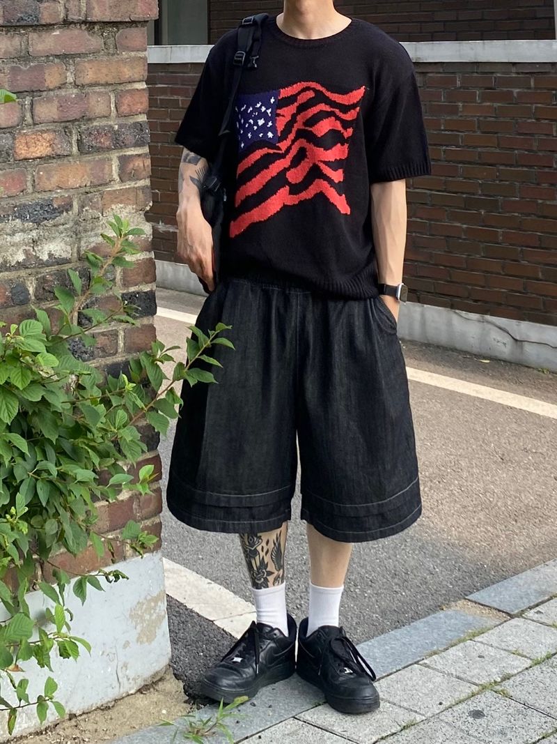 USA Round short sleeve knit 3