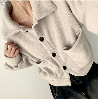 Mori soft fleece pocket jacket