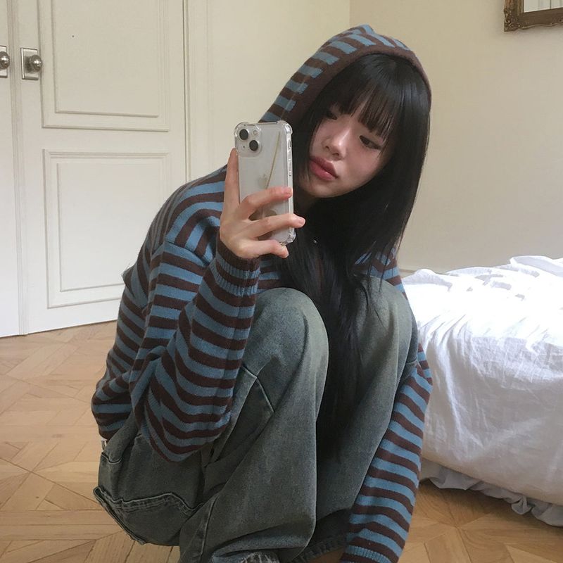 [MADE] Anton Stripe Pocket Two-Way Knit Zip-Up