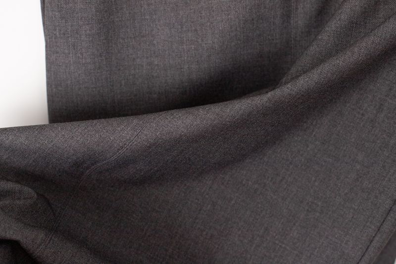 Wool stitch midi skirt (Dark grey)