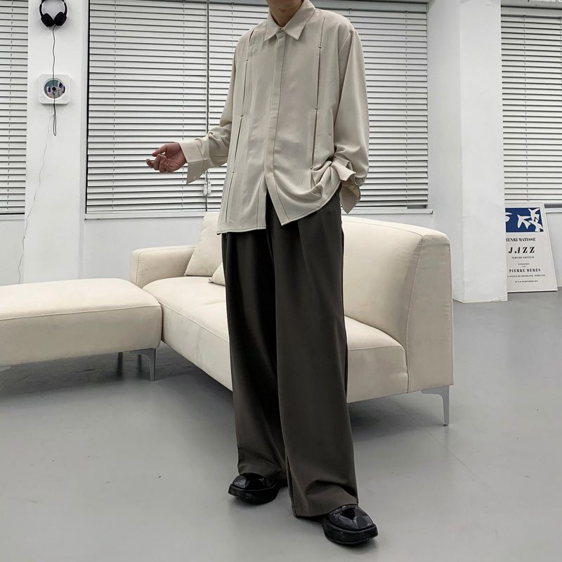 MN Stitch Pleated Shirt (2 colors)