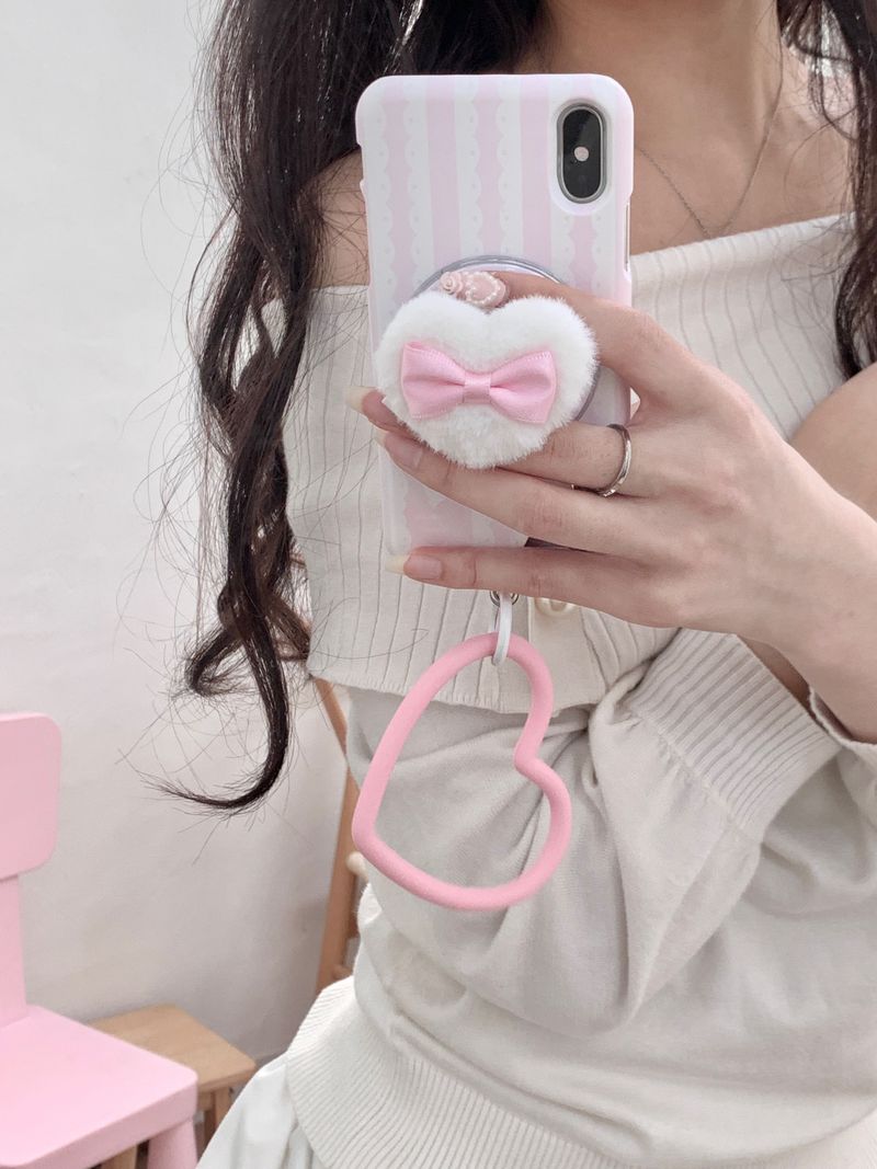 heart puff phone grip - normal