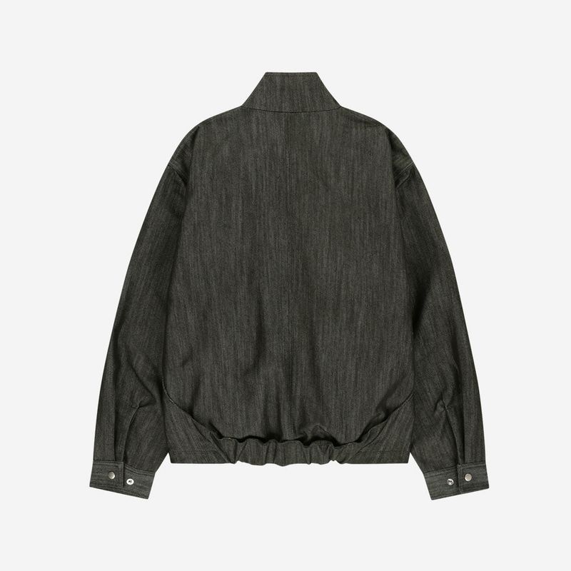 Metal Denim Bomber Jacket / Khaki