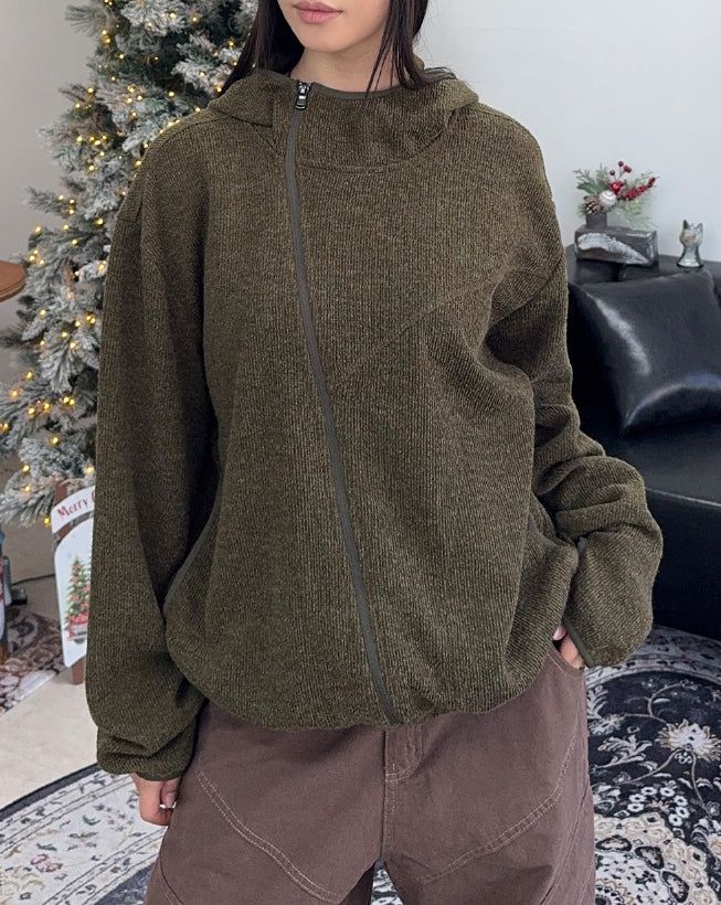 Louis Knit Hooded Zip-Up