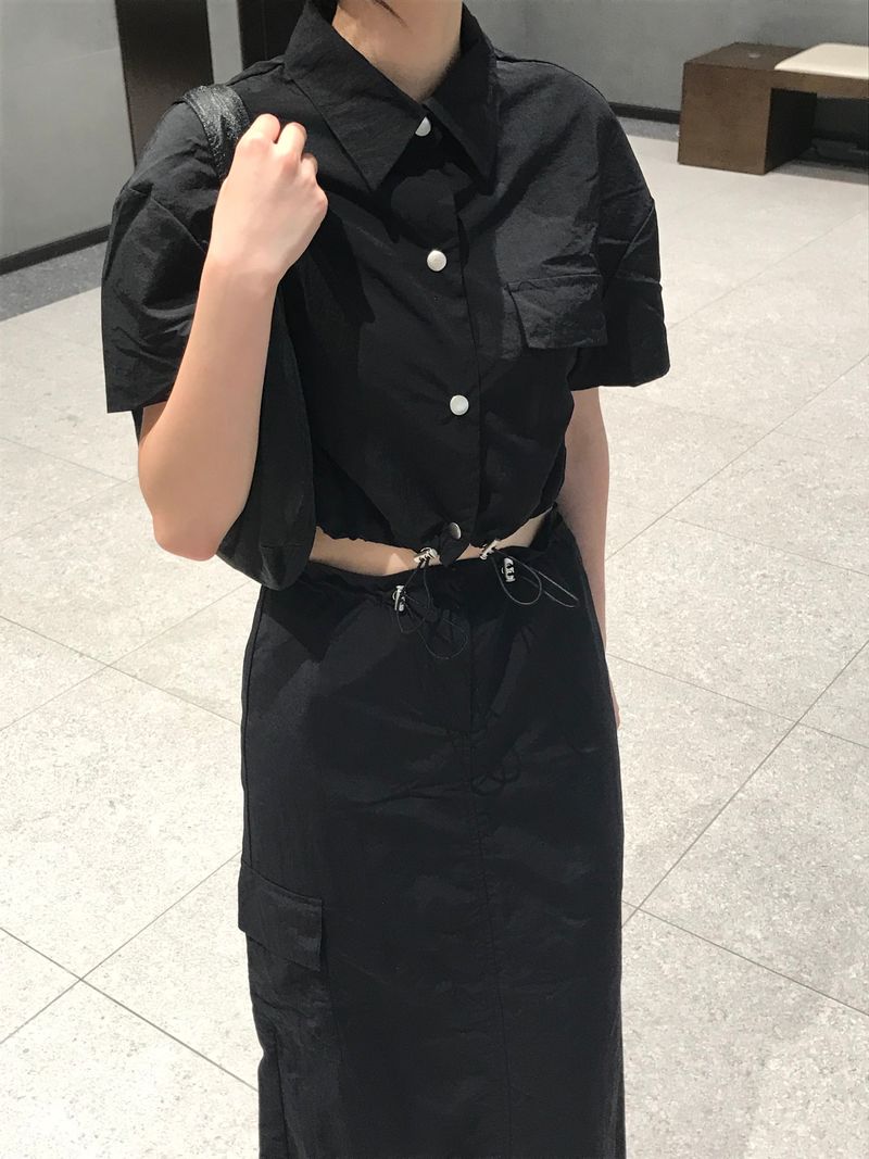 Sandy nylon set up shirt