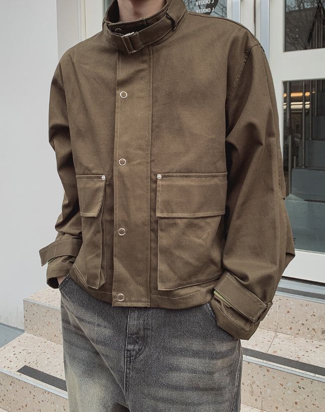 Flip Belt Crop Bomber Jacket