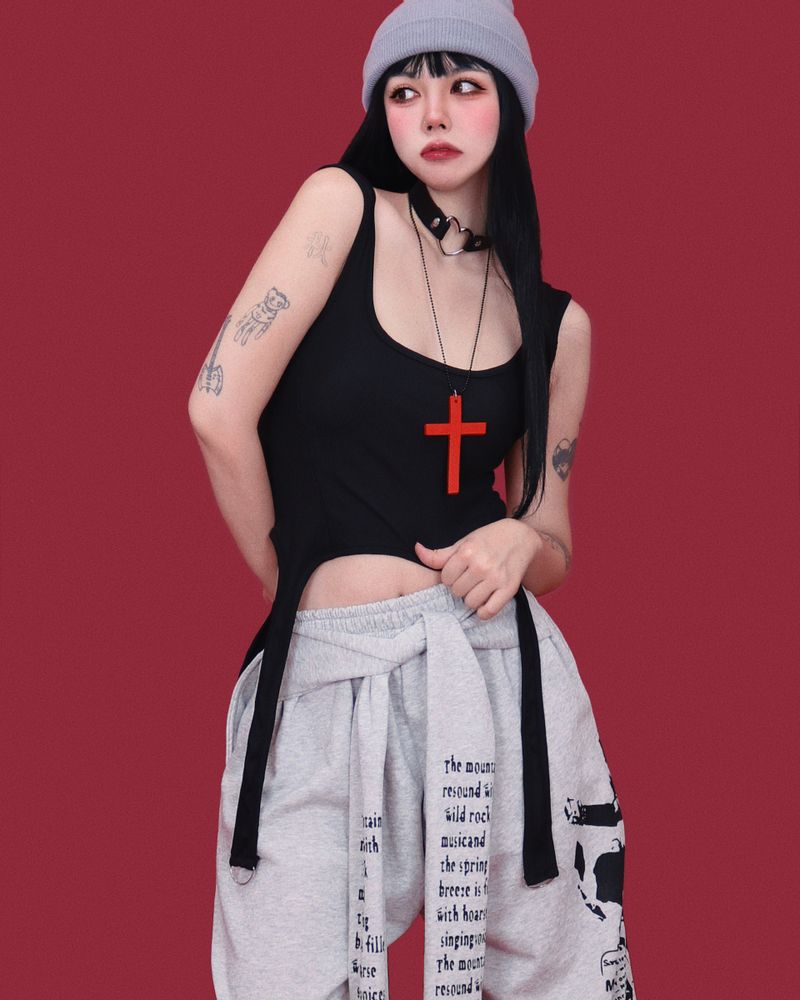 heavy-metal wide pants (2color)
