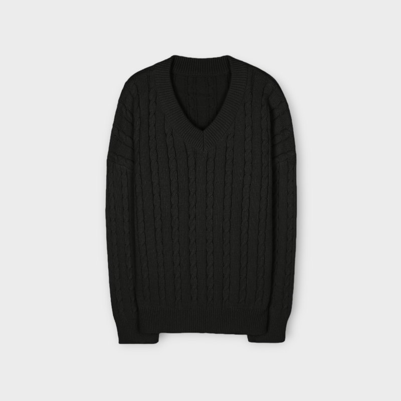 ASCLO Overfit Twist V Neck Knit (7color)