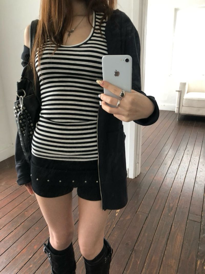 Stud folding shorts