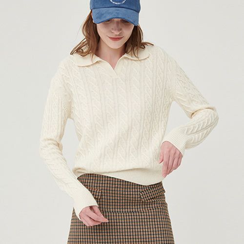VOKEN（ボケン）の「Classic cashmere cable knit（Tops）」