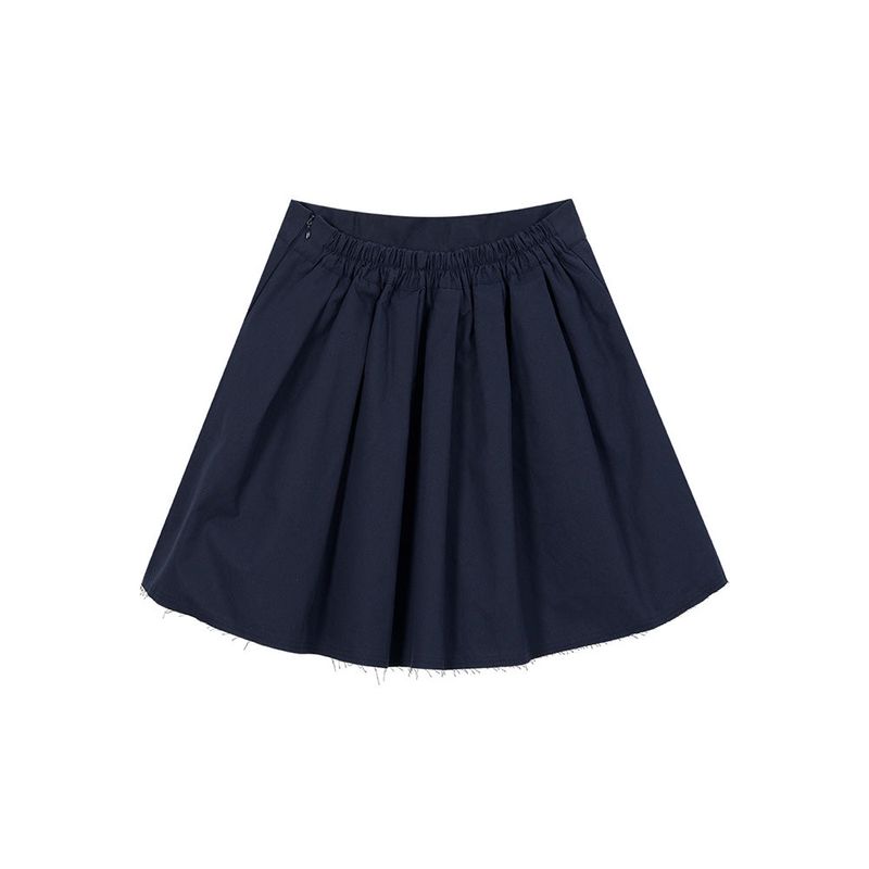 PLEATS NAVY SKIRT