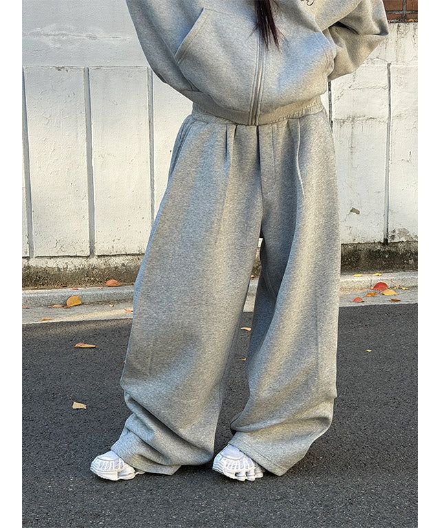 MUZESEOUL（ミューズソウル）の「[Hard cotton] Half tuck sweat pants(2color)（Pants）」