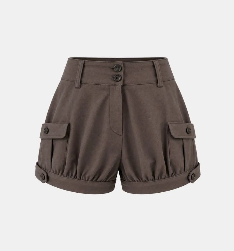 Button Pocket Bloomer Shorts