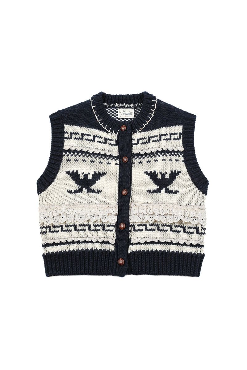 POPPALS（ポップパルズ）の「Monet Jacquard Vest [Navy]（Tops）」