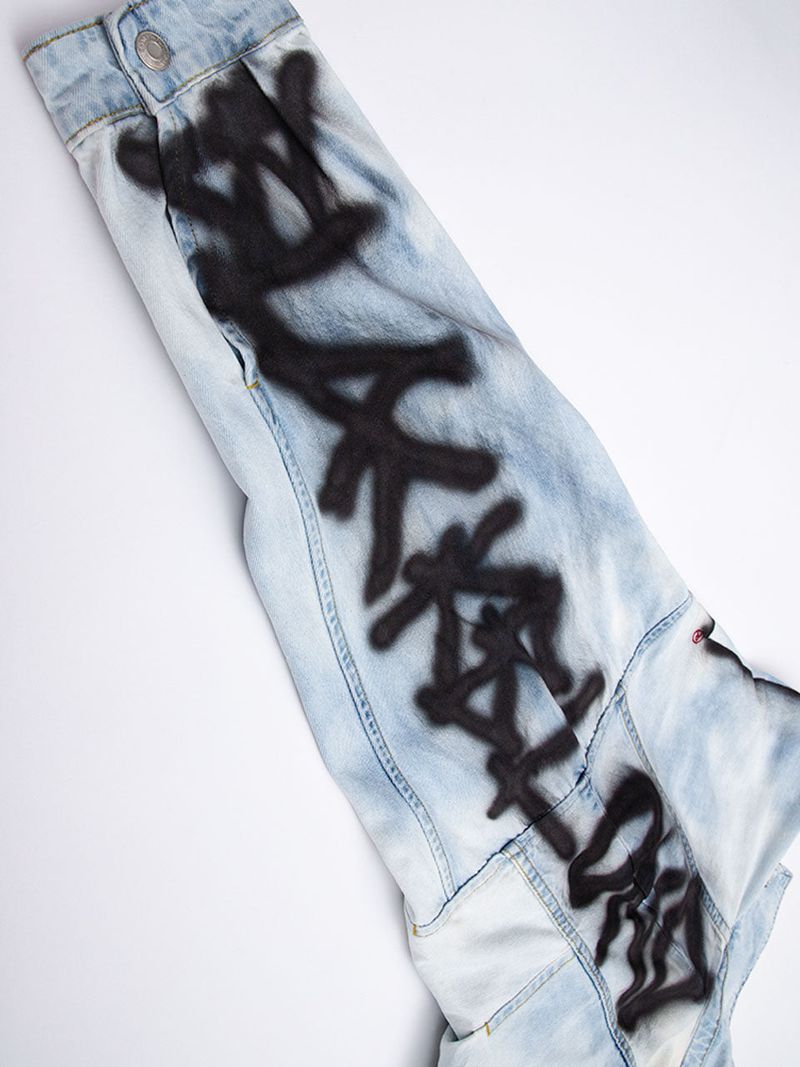 BBD Division Empty Logo Zip Up Denim Jacket (Blue)