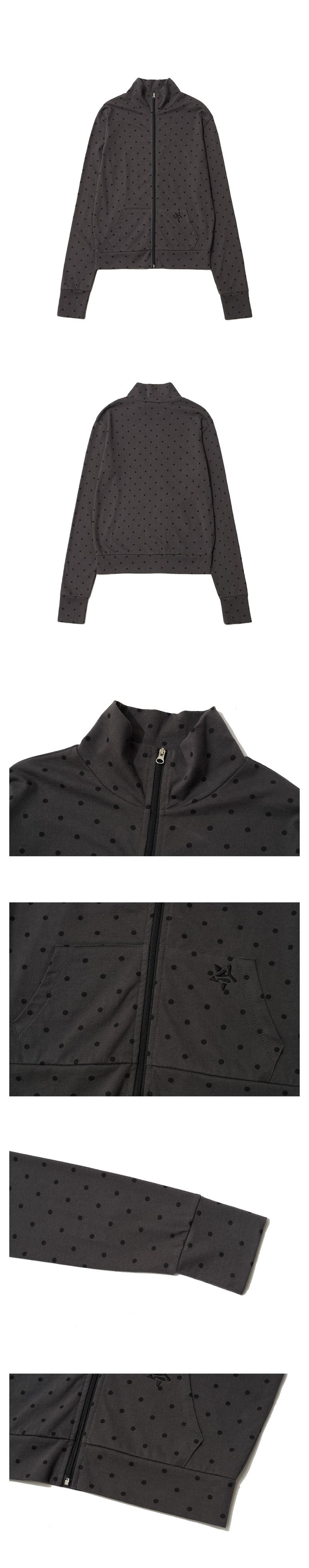 DOT SYMBOL ZIP UP - CHARCOAL
