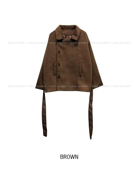 Forbe Belted High Neck Half Coat