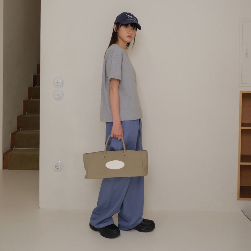 Beige Nylon Tote Bag