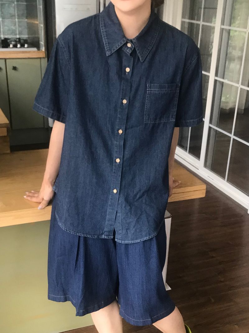 Arco iris（アルコイリス）の「Gravity denim shirt（Tops）」
