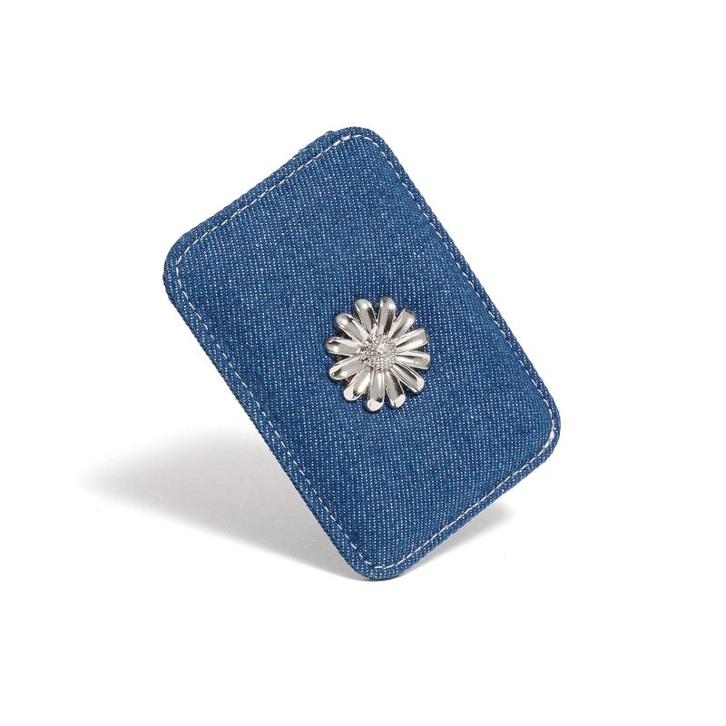 Daisy Slim Mini Transportation Card Wallet denim