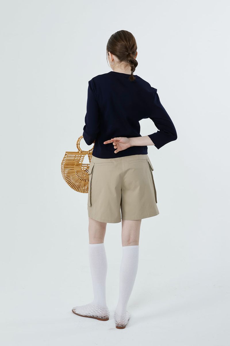 BIG POCKET 4-LENGTH PANTS_SAND BEIGE