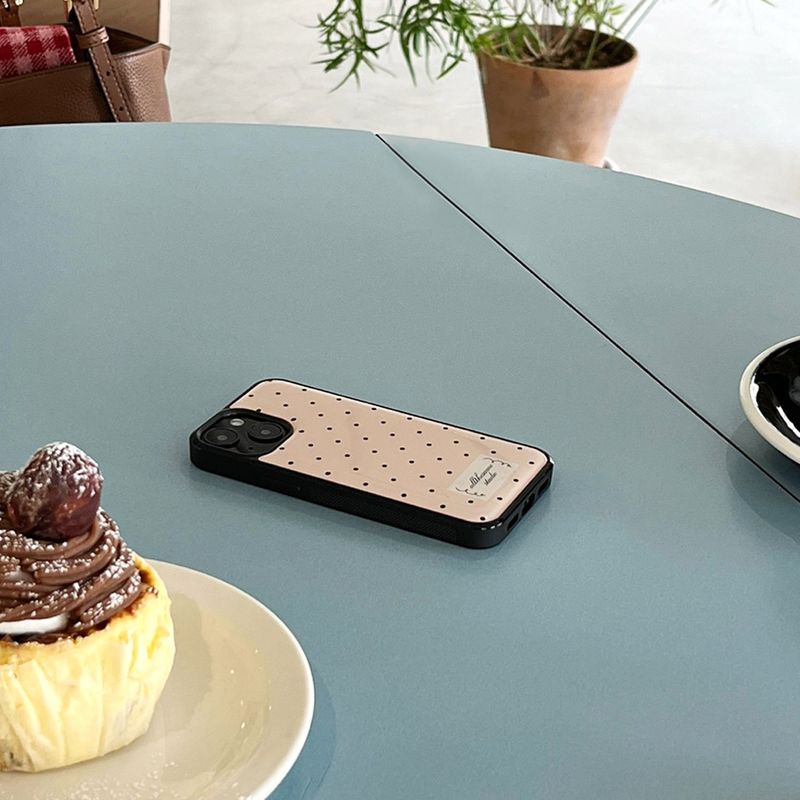 Dot epoxy bumper case (peach puff)