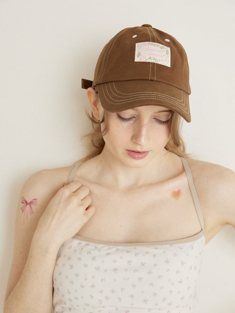 NOT COVER LOVELY BALL CAP - BROWN