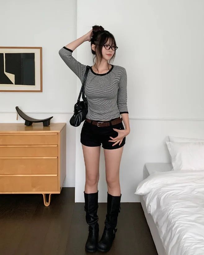 Whip Side Pocket Cotton Shorts