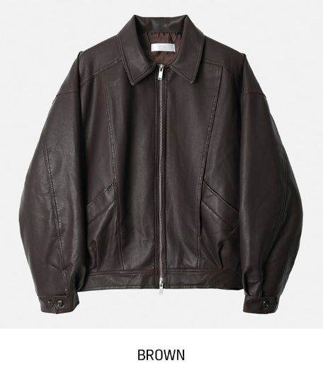 Onta cut leather bomber jacket
