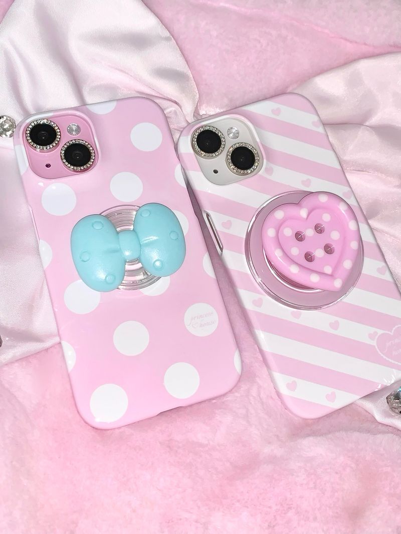 cute ribbon phone grip - mint (magsafe)