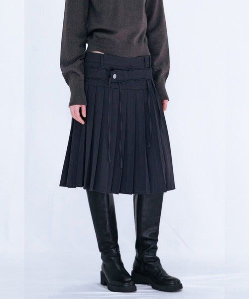 PLEATED MIDI SKIRT