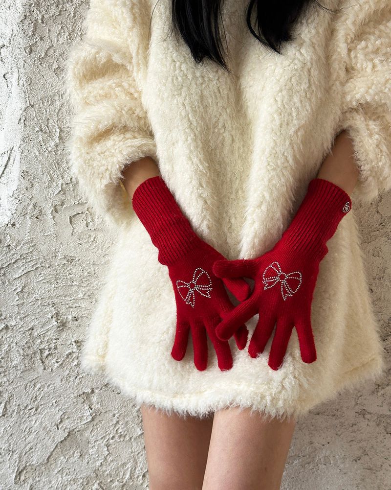 Jewelry Ribbon Long Gloves