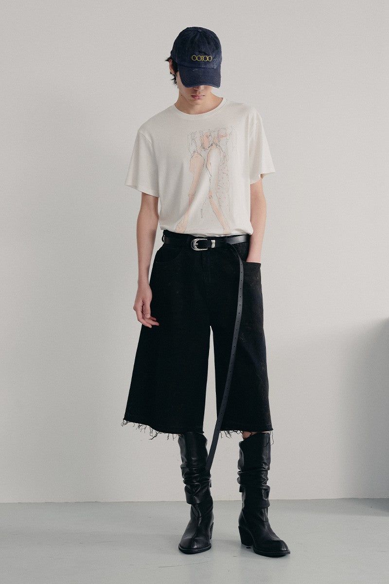 Floral Tencel Wool Tee