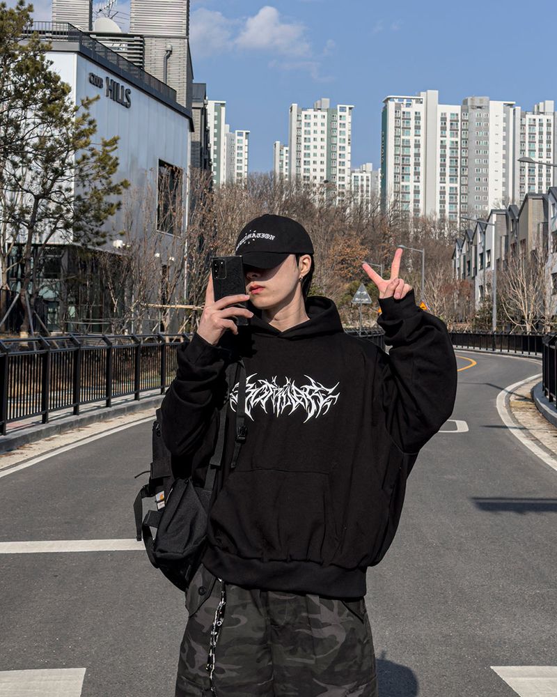 Cable Paint Over Hoodie