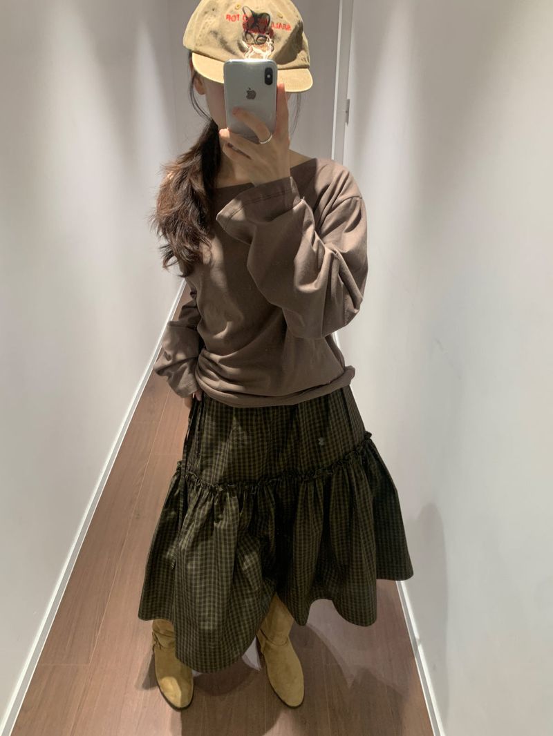 Routine Check Skirt (2color)
