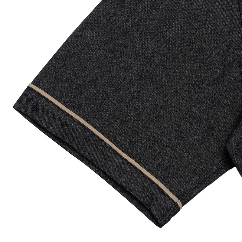 "Y" Embroidered Denim Shirt Black