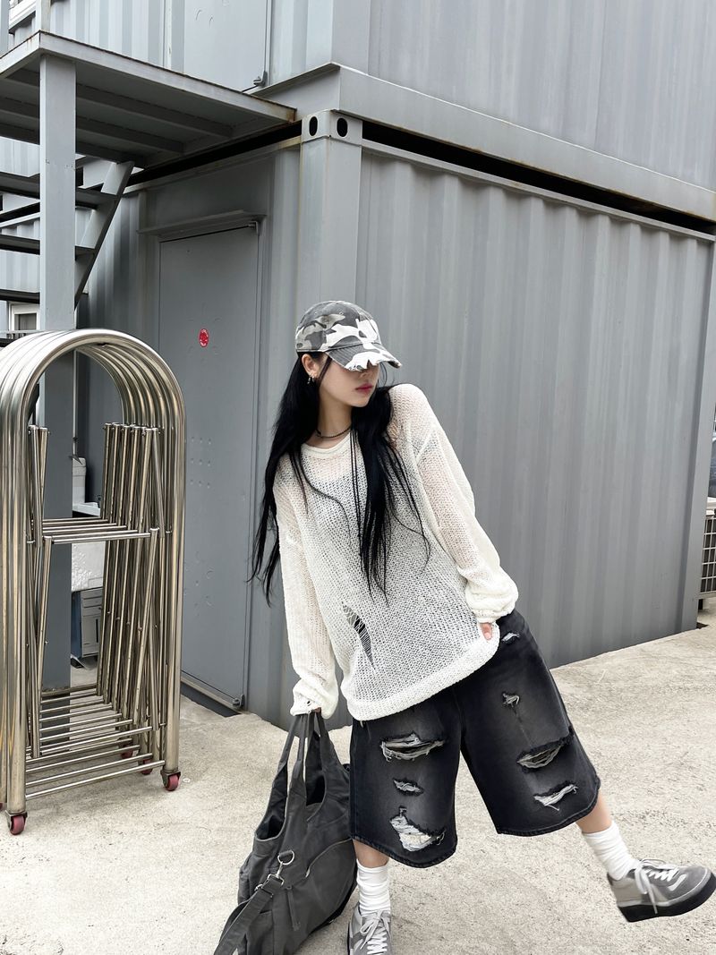 Mikey Net Damage Knitwear