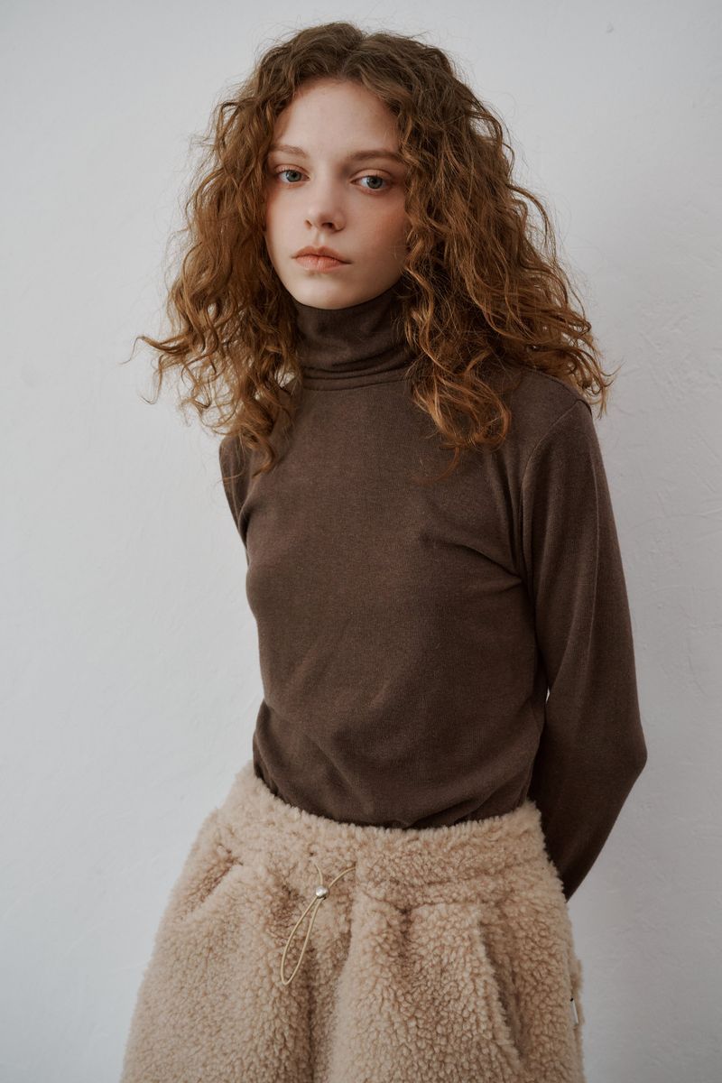 Basic turtle neck T-shirts (Pink)