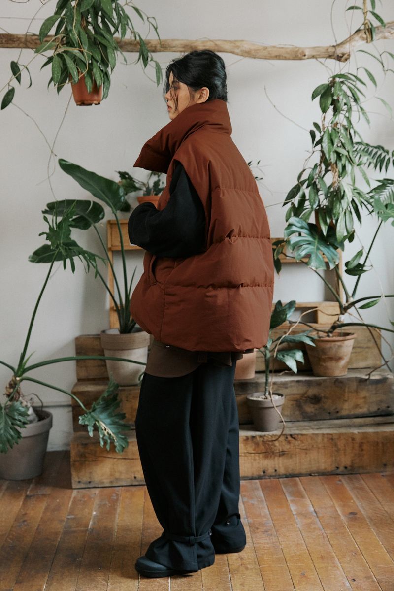 unisex strap balloon pants black