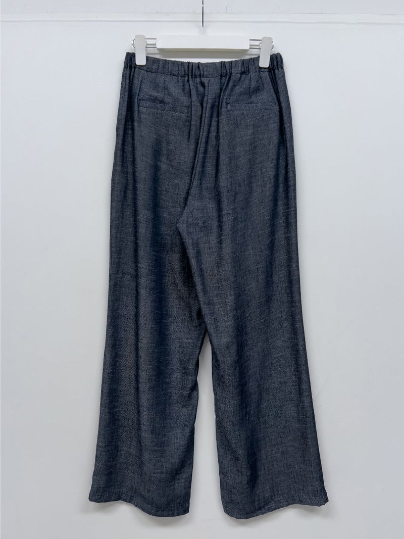 About Banding Wide Denim Pants