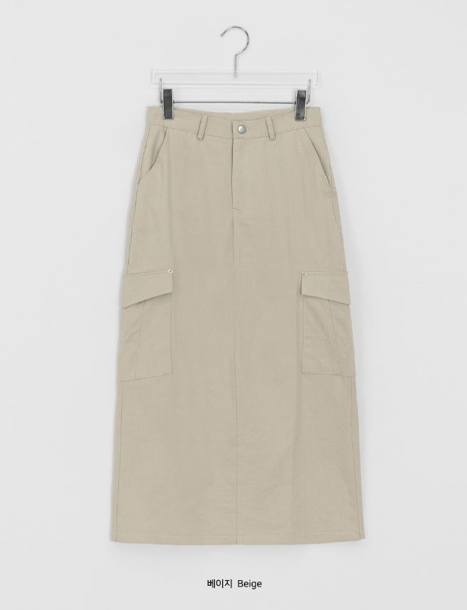 Ferns Cargo Cotton Long Skirt