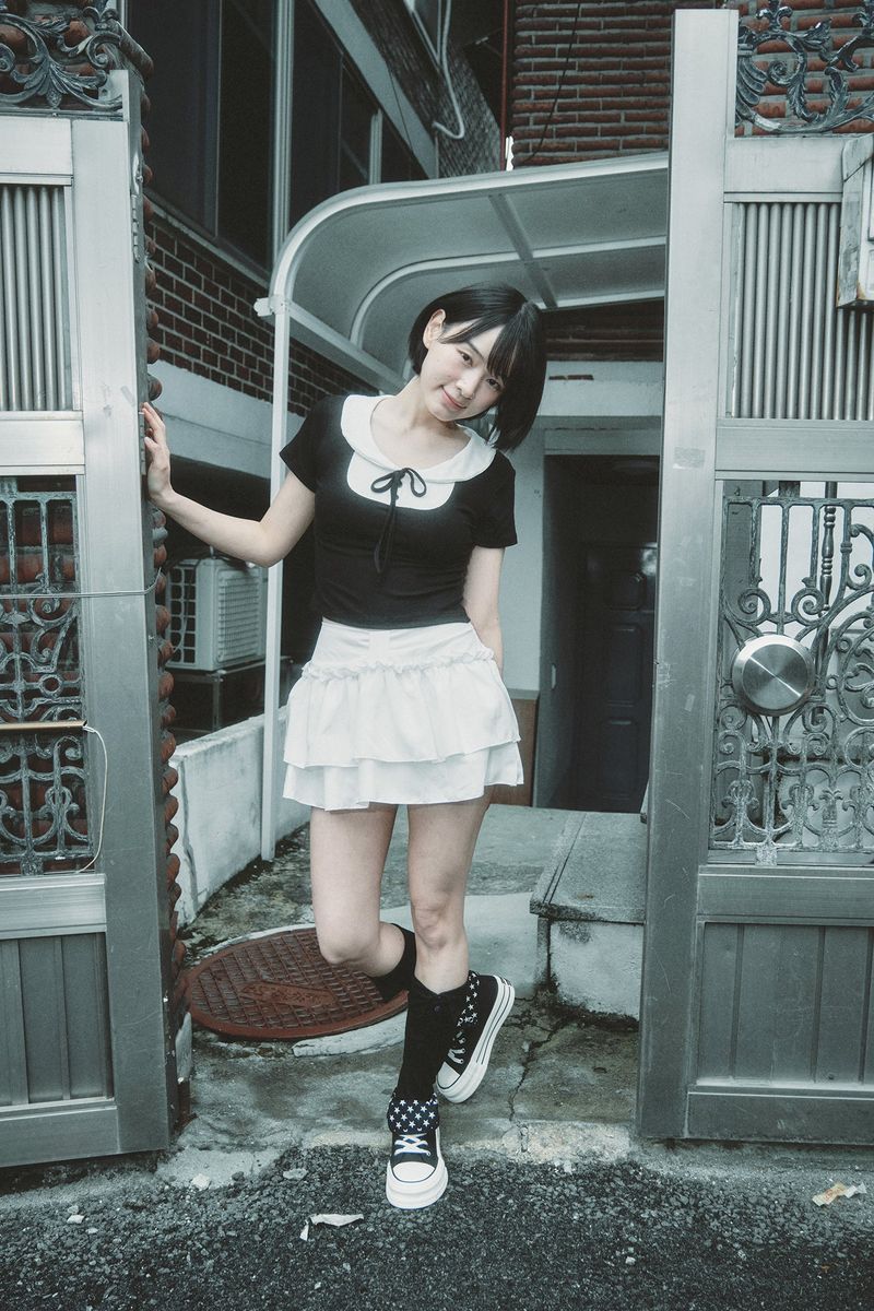 SAILOR RIBBON TOP BLACK