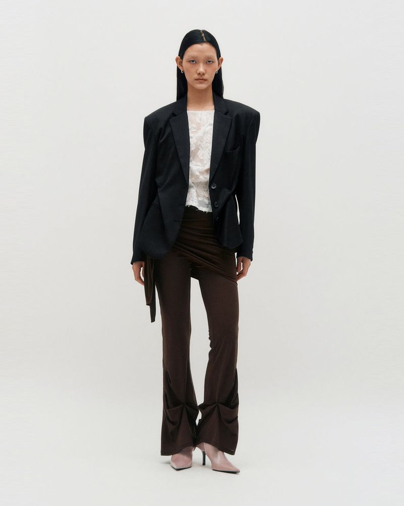 DOZI - Pinched Oversize Tailored Jacket _ BLACK