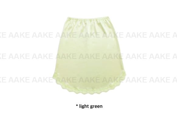 SATIN CURVED LACE SKIRT