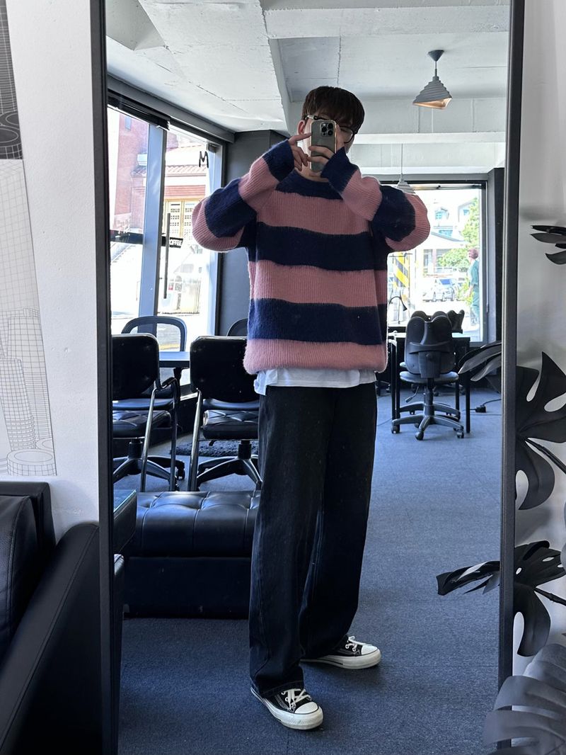cander stripe loosefit knit