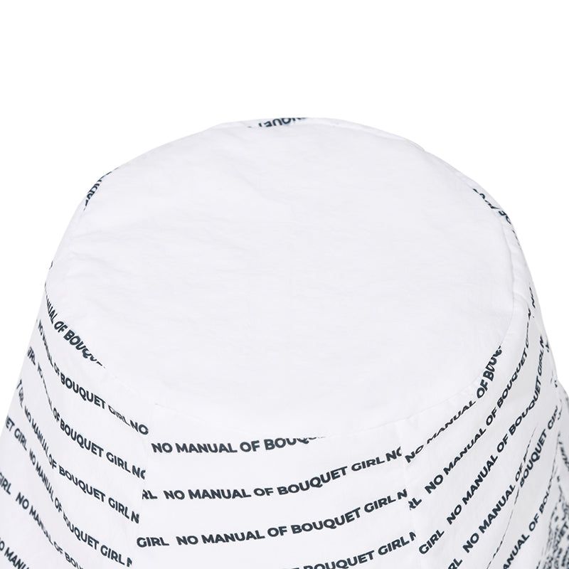 REVERSIBLE GRAPHIC BUCKET HAT [WHITE]
