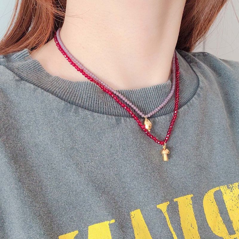 Mushroom and fruit necklace