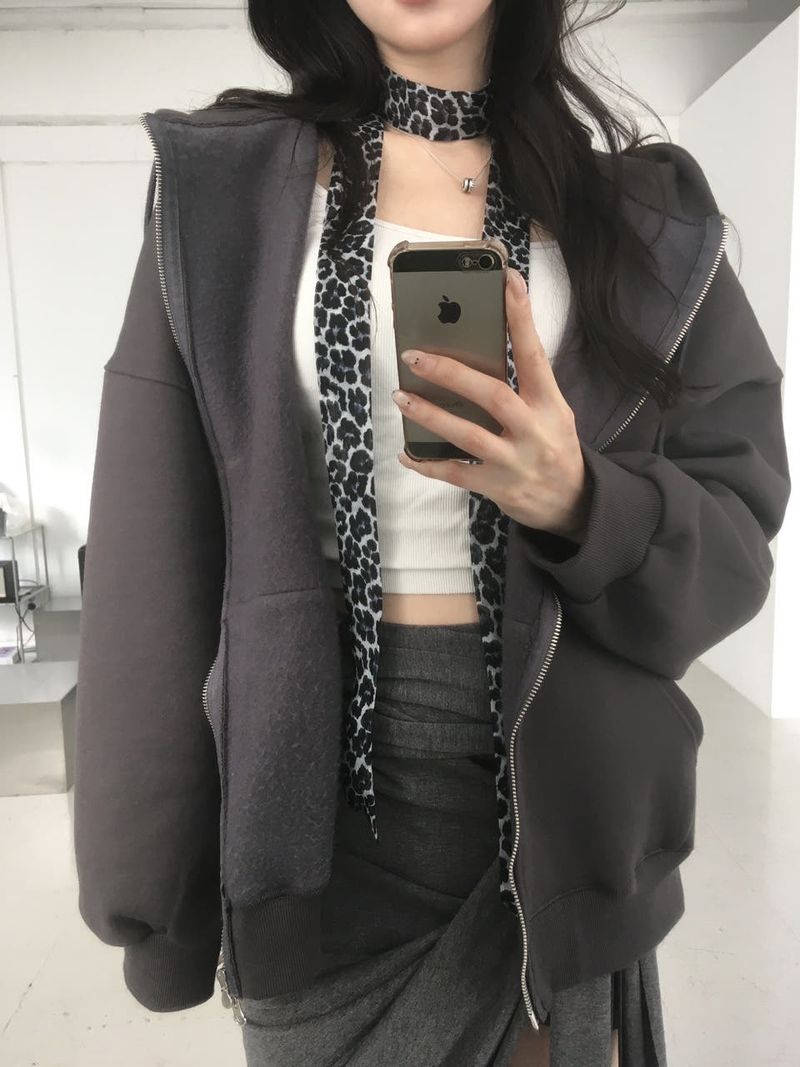 leopard silk scarf