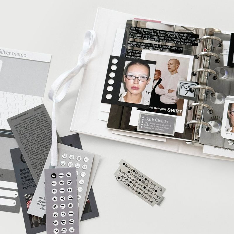 oab tone pack silver / scrap sticker set